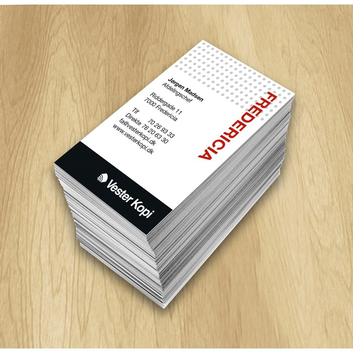 500 stk. visitkort fra Vester Kopi A/S